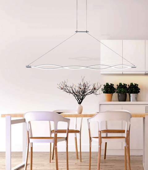 Lampadario moderno led 36w 3000k design per soggiorno