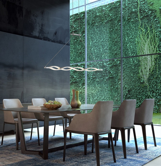 Lampadario moderno led 36w 3000k design per soggiorno