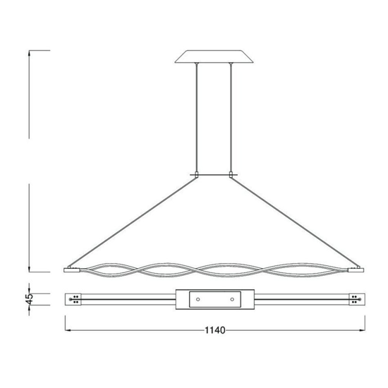 Lampadario moderno led 36w 3000k design per soggiorno