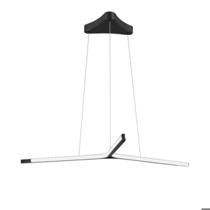 Lampadario design moderno nero led 45w 3000k per soggiorno