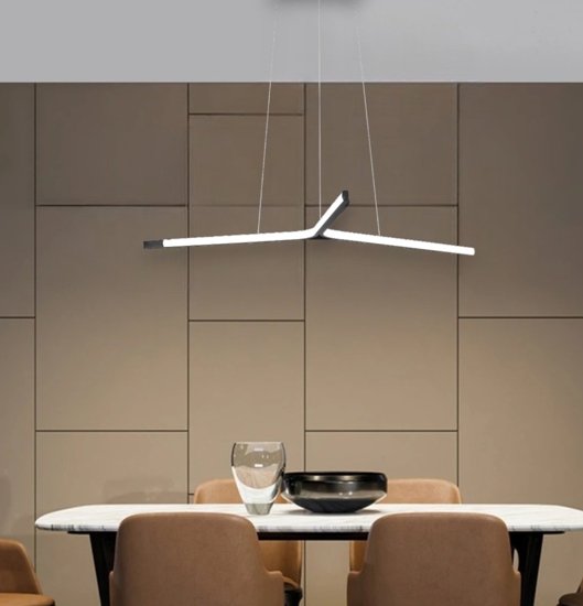 Lampadario design moderno nero led 45w 3000k per soggiorno