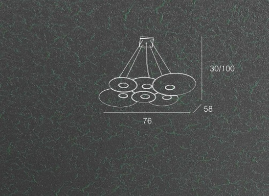 Lampadari moderni  per soggiorno toplight cloud bianco