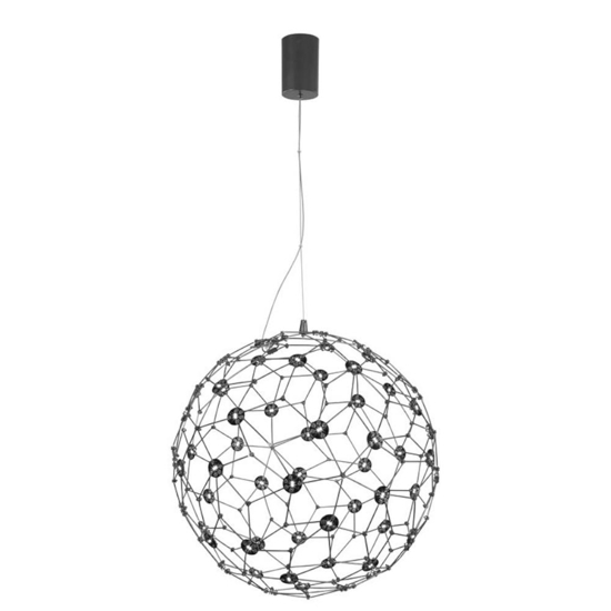 Lampadario palla sfera nera design moderna led 21w 3000k