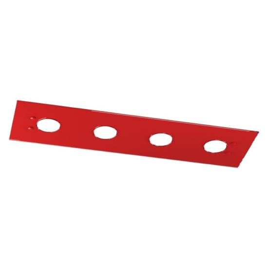 Top light path plafoniera  vetro lucido rosso moderna