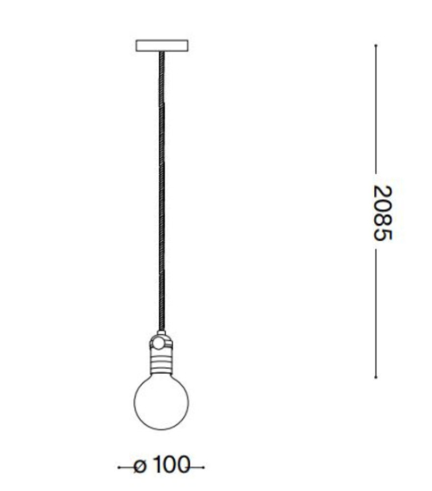 Doc sp1 lampada a sospensione vintage brunito ideal lux