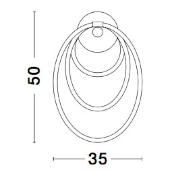 Applique moderna oro tubo led iin silicone di fibra intrecciata