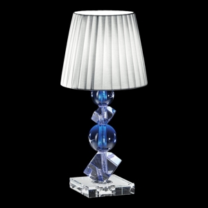 Lampada da tavolo design di vetro cristallo blu per salotto