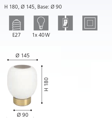 Abat-jour lampada da comodino oro per camera da letto