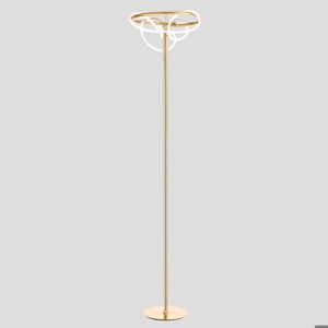 Piantana per salone design moderna oro tubo led 28w 3000k