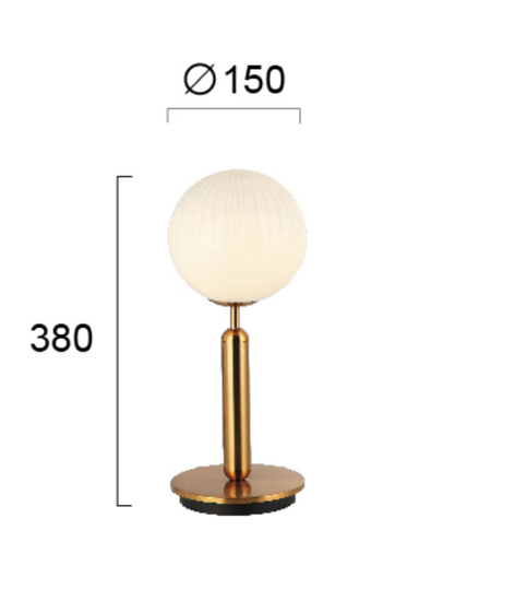 Abat jour oro lampada stile contemporaneo da comodino