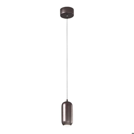 Lampada a sospensione bullet marrone metallizzato perenz illuminazione