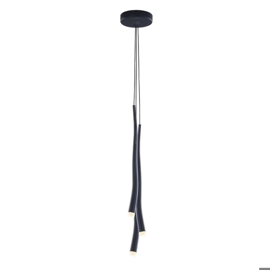 Lampadario per comodino stanza da letto nero moderno led 16w