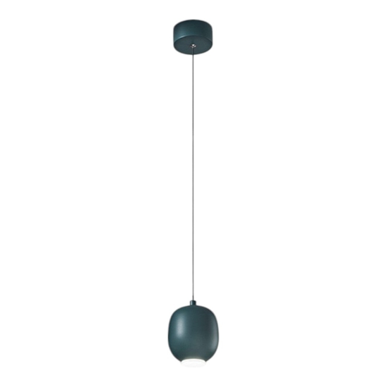 Lampada a sospensione perenz bullet verde petrolio desig moderna led 9w 3000k