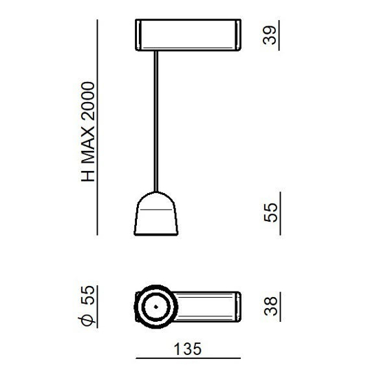 Linea light minion lampada asospensione per isola cucina led 3000k bianca