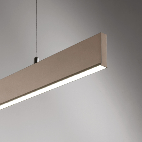 Lampadario da cucina orizzontale sabbia led 40w cct vivida segmento