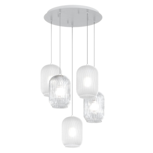 Top light lampadario vetri a grappolo trasparenti moderno