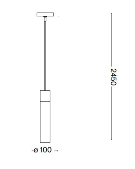 Flam sp1 big ideal lux lampada a sospensione cilindro di vetro per isola cucina