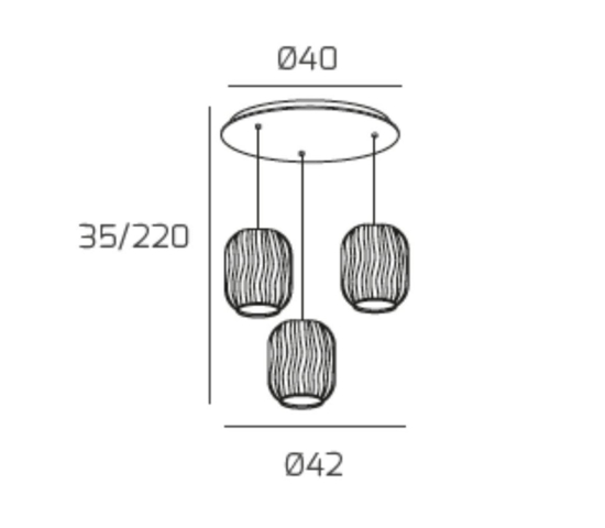 Top light tender lampadario per soggiorno vetri blu