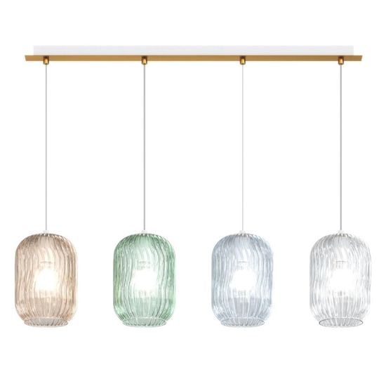 Lampada a sospensione vetri multicolor top light tender