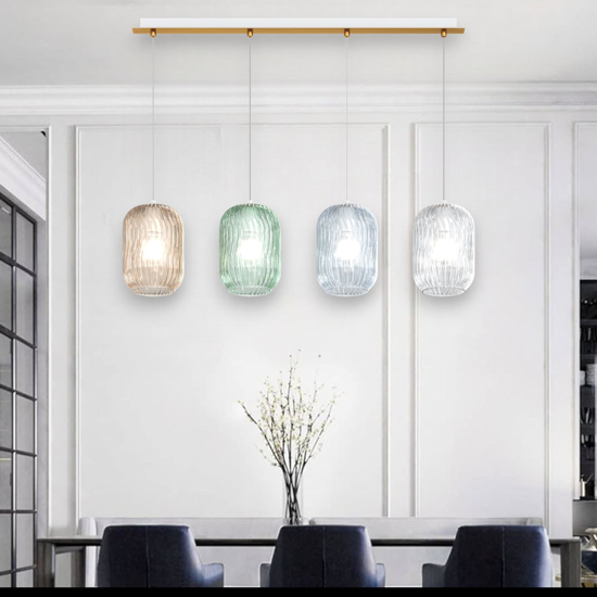 Lampada a sospensione vetri multicolor top light tender