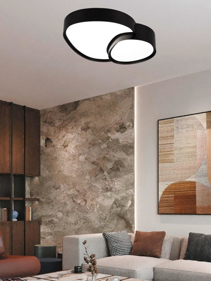 Plafoniera per soffitto led da 2700k a 6500k design moderna nera