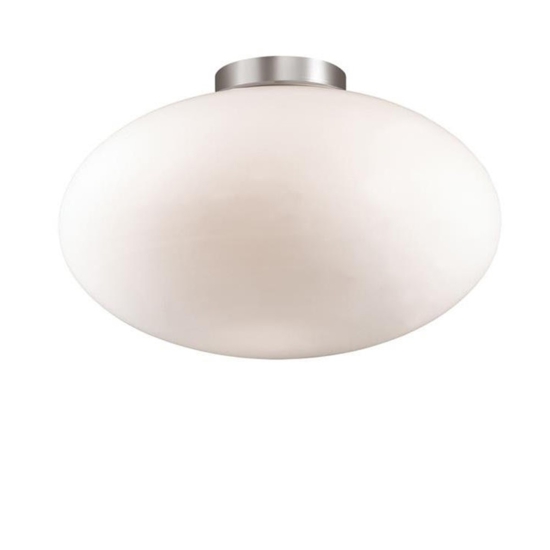 Candy pl1 d40 ideal lux plafoniera moderna 40cm sfera vetro bianco