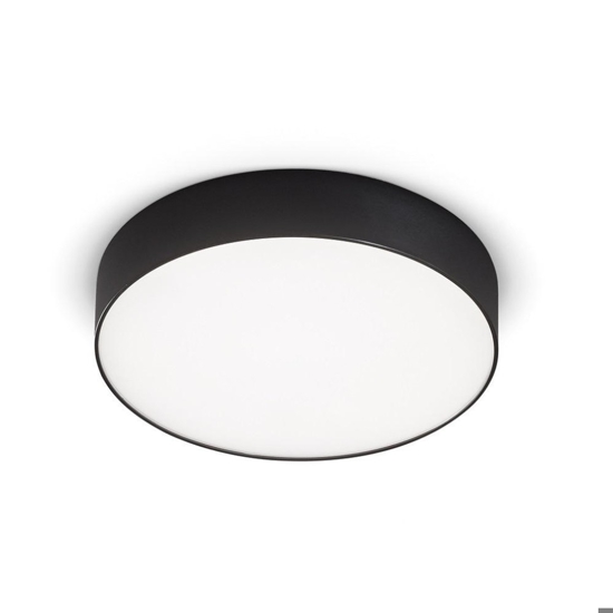 Gea luce plafoniera a led cloe nera rotonda 16w 3000k