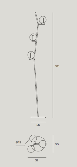 Lampada da terra oro per soggiorno moderno camely miloox