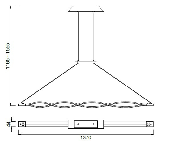 Lampadario moderno particolare led design per soggiorno 42w 3000k