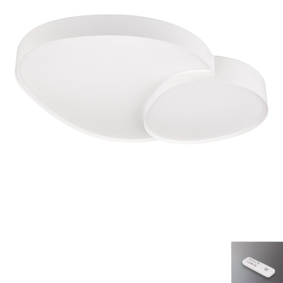 Plafoniera bianca led 45w cct per soggiorno moderna dimmerabile