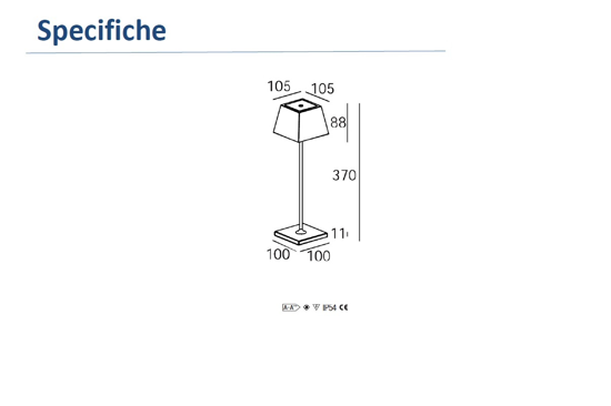 Lampada da tavolino ip54 led corten senza fili portatile