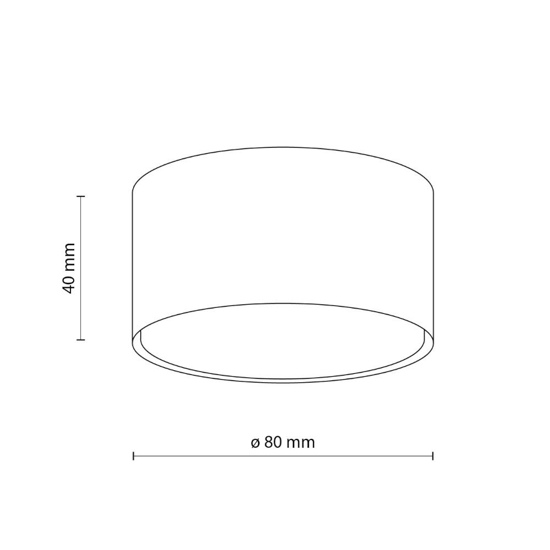 Mini plafoniera nera rotonda gx53 led