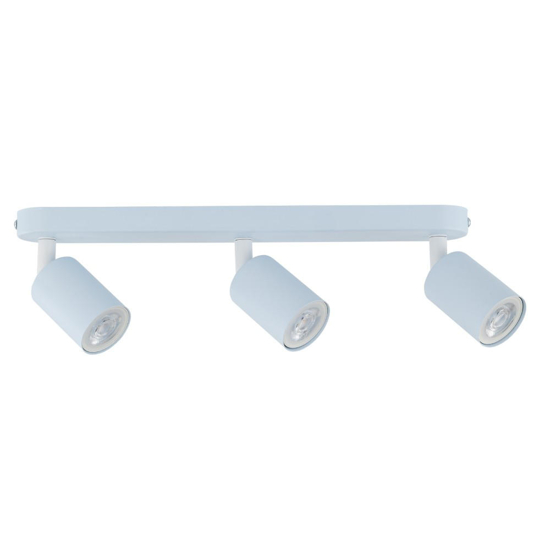 Faretti da soffitto plafoniera celeste 3 luci orientabili led