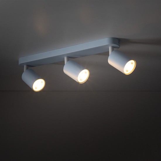 Faretti da soffitto plafoniera celeste 3 luci orientabili led