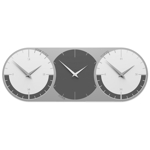 Callea design 3 fusi orari orologio da muro moderno grigio quarzo e bianco