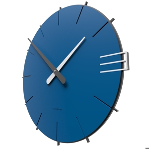 Callea design mike orologio da parete moderno legno colore blu elettrico