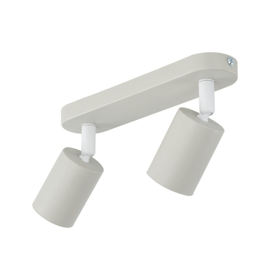 Plafoniera con 2 faretti beige daparete soffitto