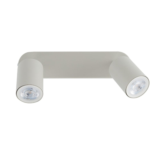 Plafoniera con 2 faretti beige daparete soffitto