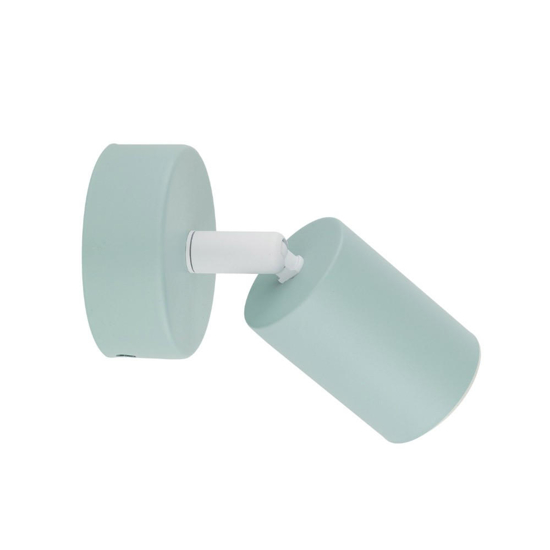 Faretto verde menta da parete soffitto cilindro orientabile