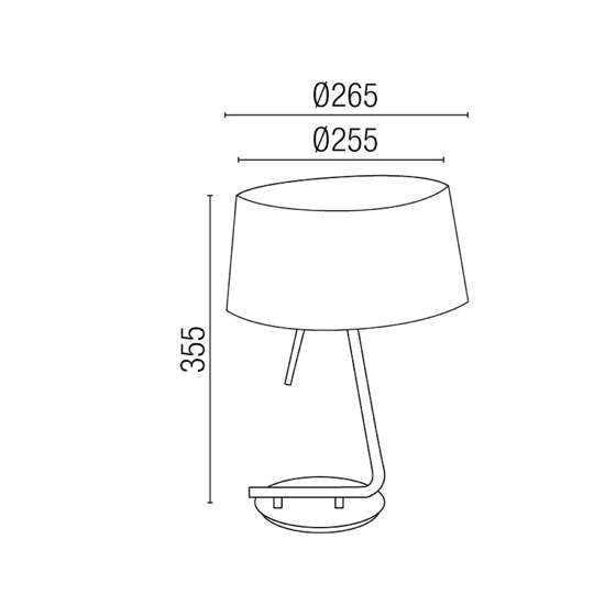 Abat-jour lampada moderna da comodino nera per camera da letto