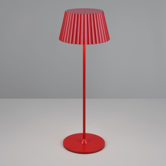 Lampada rossa da tavolino ricaricabile portatile led moderna