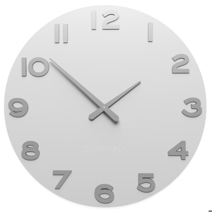 Callea design orologio rotondo da parete moderno legno bianco grigio