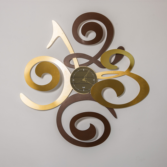 Grande orologio da parete design oro corten