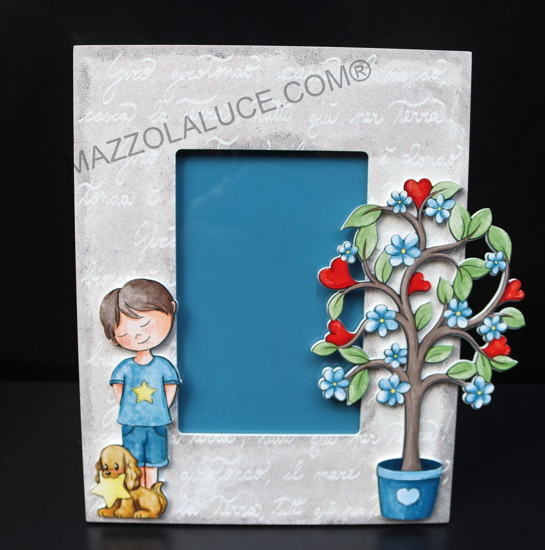 Cornice portafoto bambino blu 20x25 bongelli preziosi