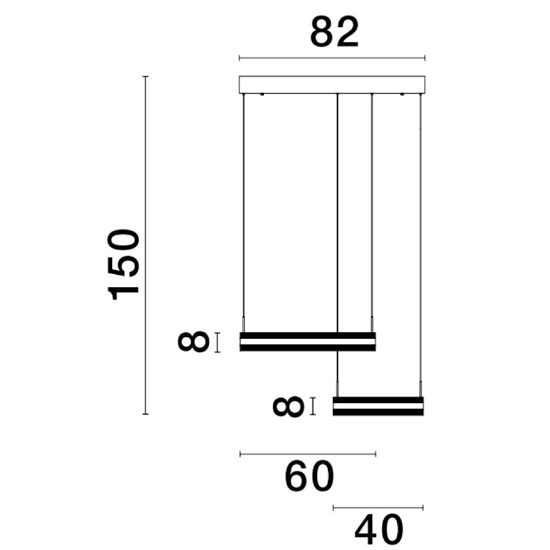 Lampadario per salone doppio cerchio oro led 3000k dimmerabile