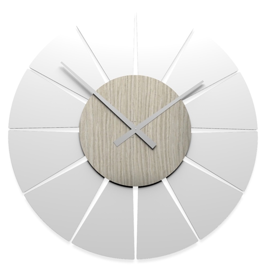 Callea design extreme l orologio da parete moderno 100cm rovere breeze e bianco in legno