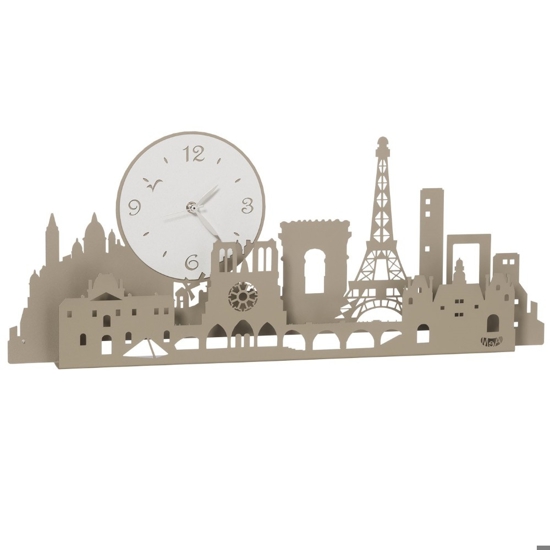 Orologio tour eiffel parigi colore sabbia e bianco