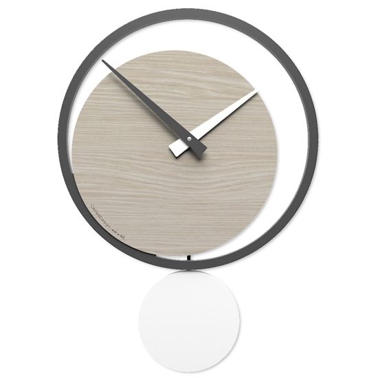 Orologio rovere breeze da parete a pendolo moderno callea design eclipse