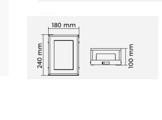 Applique da esterno moderna quadrata antracite  10w cct