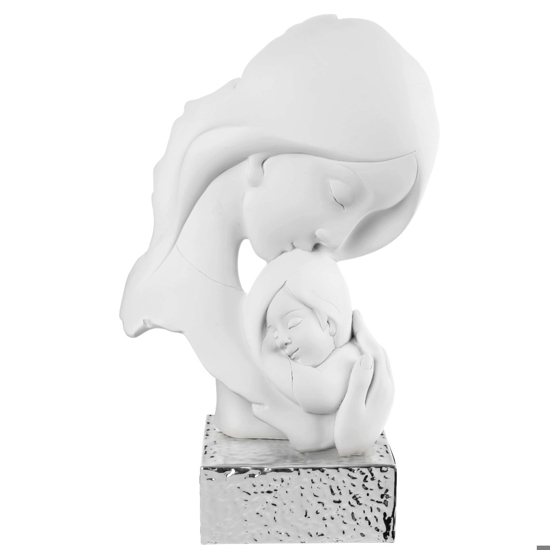 Bongelli preziosi scultura maternita face base argento soprammobile